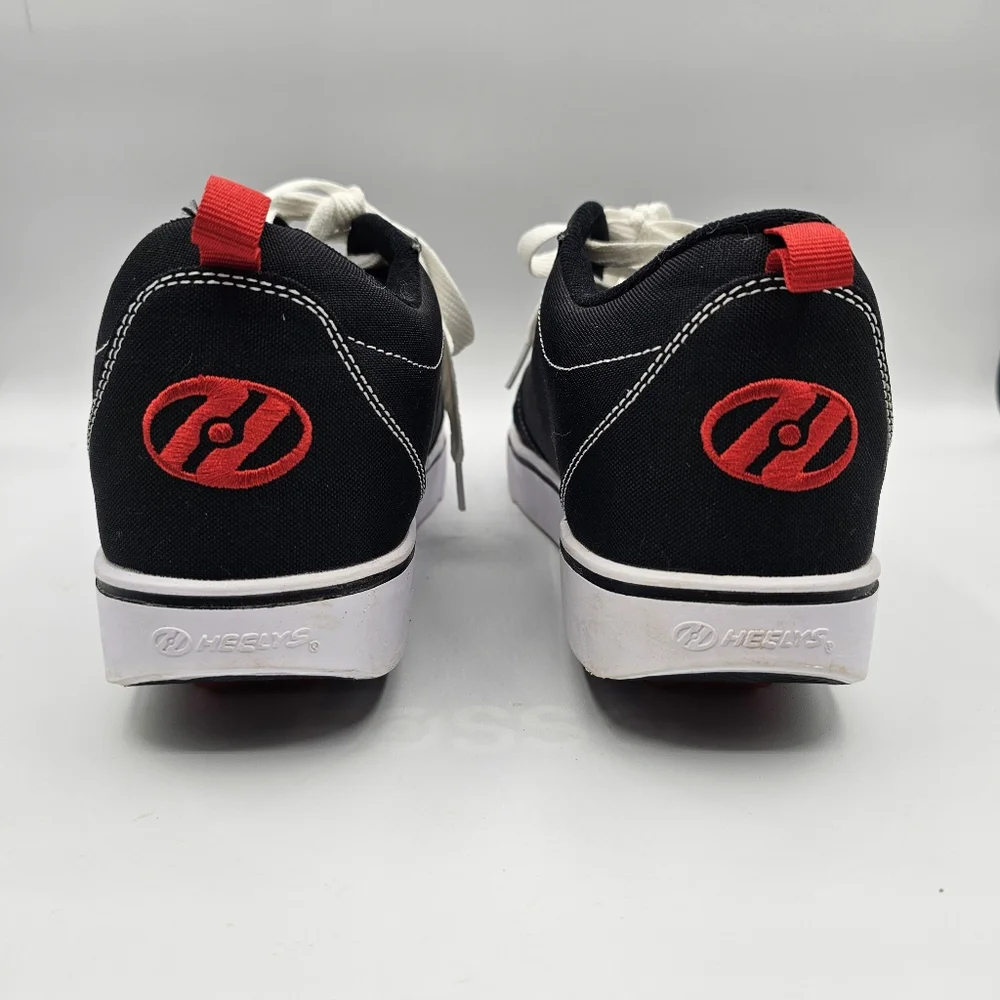 Heelys Mens Pro 20 Skate Roller shoes Sneakers Black Red Canvas Low Top Size 10 - Picture 3 of 9